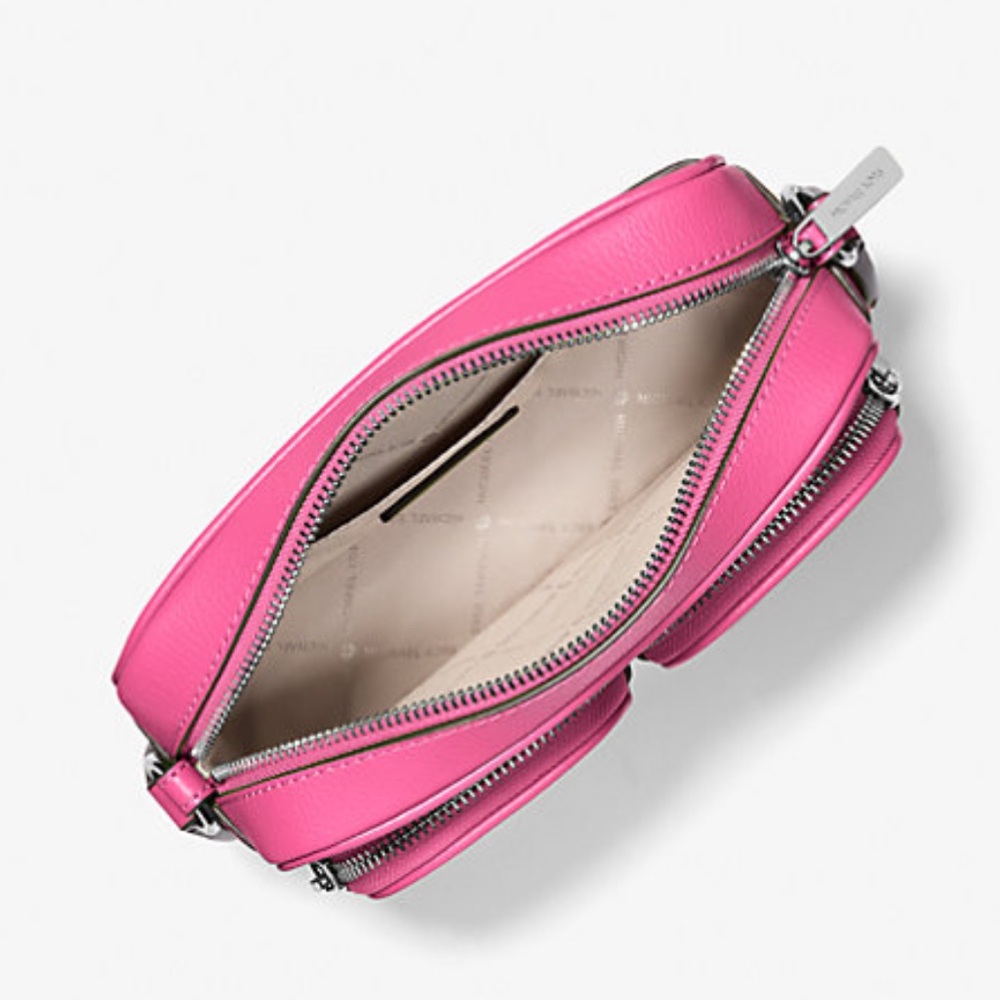 Michael Kors Jet Set Leather Medium Crossbody Bag with Case for Apple AirPods Pr - Picture 6 of 16